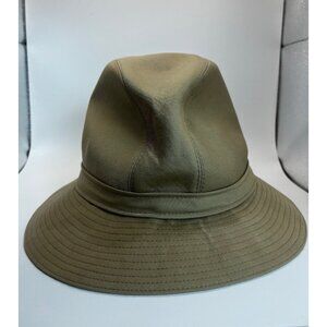 Vintage Burberry Bucket Hat Classic Khaki Plaid Pattern Lined Mens